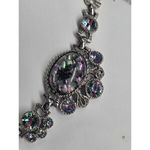 Selro Corp Confetti Rainbow Rhinestone Necklace Bracelet Earring Muesum Set of 3